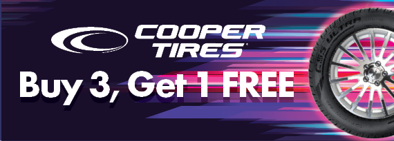 Cooper Tires - Buy 3 Get 1 Free