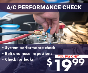 Jack Furrier Tire & Auto Care Air Conditioning Performance Check Promotion